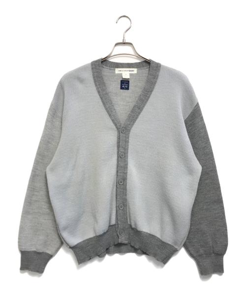 COMME des GARCONS SHIRT（コムデギャルソンシャツ）COMME des GARCONS SHIRT (コムデギャルソンシャツ) 3トーンニットカーディガン グレー サイズ:Xの古着・服飾アイテム