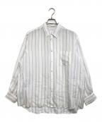 COMME des GARCONS SHIRTコムデギャルソンシャツ）の古着「FOREVER キュプラストライプシャツ」｜ホワイト