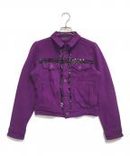 COMME des GARCONS COMME des GARCONSコムデギャルソン コムデギャルソン）の古着「スパンコールトラッカージャケット」｜パープル