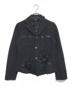 COMME des GARCONS COMME des GARCONSコムデギャルソン コムデギャルソン）の古着「スパンコールデザインジャケット」｜ブラック