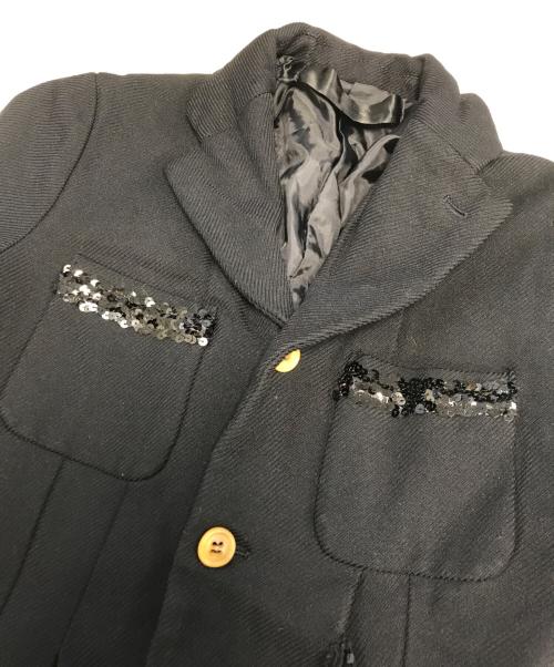 COMME des GARCONS COMME des GARCONS（コムデギャルソン コムデギャルソン）COMME des GARCONS COMME des GARCONS (コムデギャルソン コムデギャルソン) スパンコールデザインジャケット ブラック サイズ:Mの古着・服飾アイテム