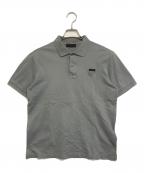 PRADAプラダ）の古着「トライアングルロゴ 半袖ポロシャツ」｜グレー