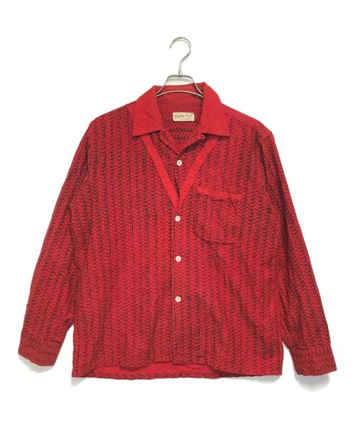 Sandy mac Donald（サンディマクドナルド）Sandy mac Donald (サンディマクドナルド) プリントネルシャツ レッド サイズ:Mの古着・服飾アイテム