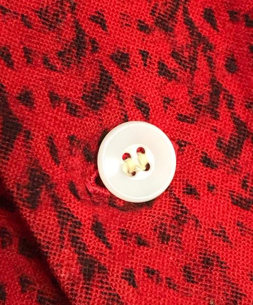 Sandy mac Donald（サンディマクドナルド）Sandy mac Donald (サンディマクドナルド) プリントネルシャツ レッド サイズ:Mの古着・服飾アイテム