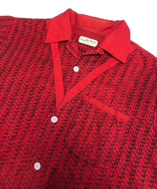 Sandy mac Donald（サンディマクドナルド）Sandy mac Donald (サンディマクドナルド) プリントネルシャツ レッド サイズ:Mの古着・服飾アイテム