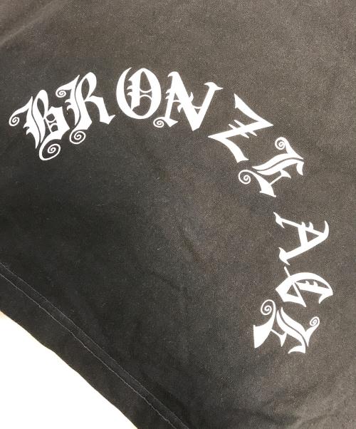 BRONZE AGE（ブロンズエイジ）BRONZE AGE (ブロンズエイジ) 両面プリントモックネック長袖Tシャツ ブラック サイズ:MEDIUMの古着・服飾アイテム