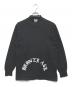 BRONZE AGE（ブロンズエイジ）の古着「両面プリントモックネック長袖Tシャツ」｜ブラック