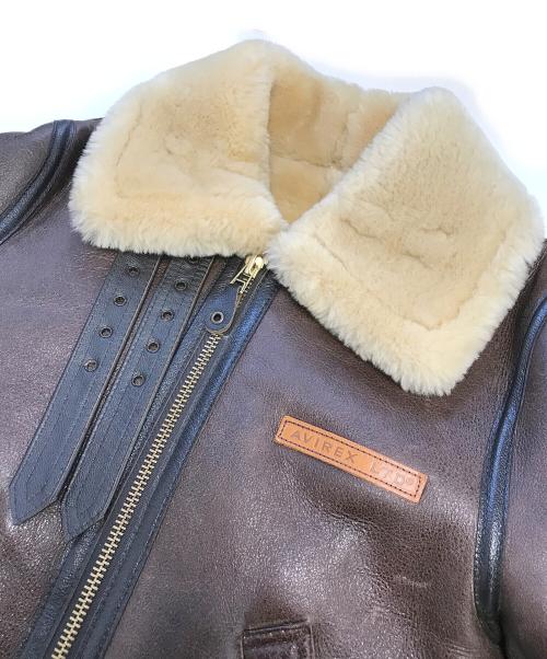 AVIREX（アヴィレックス）AVIREX (アヴィレックス) TYPEB-3ムートンフライトジャケット ブラウン サイズ:34の古着・服飾アイテム