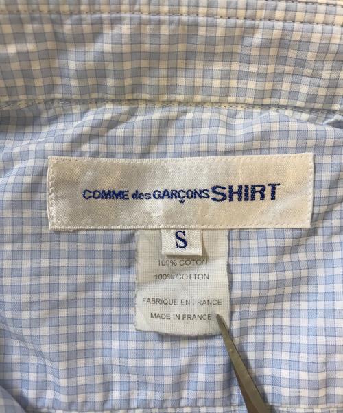 COMME des GARCONS SHIRT（コムデギャルソンシャツ）COMME des GARCONS SHIRT (コムデギャルソンシャツ) 人物プリントストライプシャツ ブルー サイズ:Sの古着・服飾アイテム