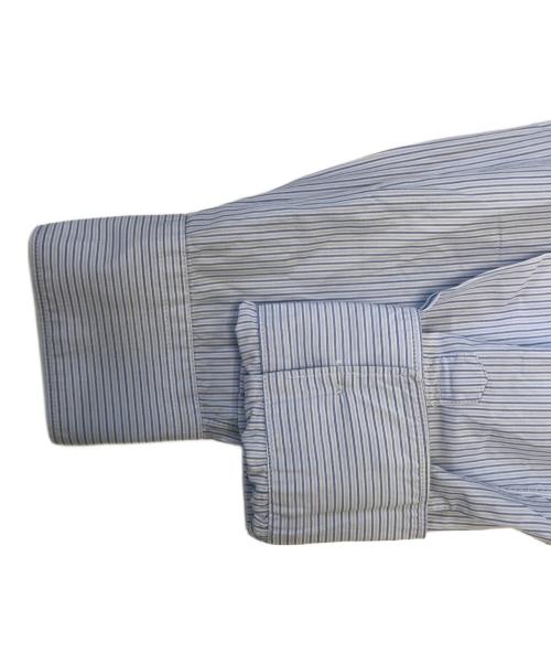 COMME des GARCONS SHIRT（コムデギャルソンシャツ）COMME des GARCONS SHIRT (コムデギャルソンシャツ) 人物プリントストライプシャツ ブルー サイズ:Sの古着・服飾アイテム
