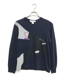 COMME des GARCONS SHIRT（コムデギャルソンシャツ）の古着「ロングスリーブカットソー」｜ネイビー