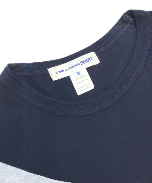 COMME des GARCONS SHIRT（コムデギャルソンシャツ）COMME des GARCONS SHIRT (コムデギャルソンシャツ) ロングスリーブカットソー ネイビー サイズ:Mの古着・服飾アイテム
