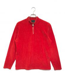 JUNIOR GAULTIER（ジュニアゴルチエ）の古着「ハーフジップベロアカットソー」｜レッド