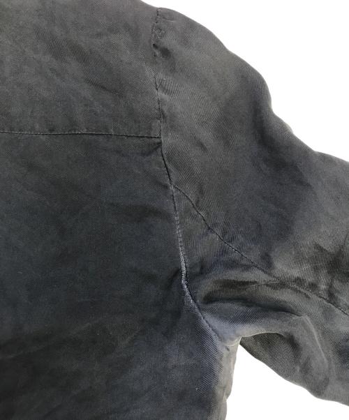 PRADA（プラダ）PRADA (プラダ) グラデーションデザインシルクシャツ ブラック サイズ:40の古着・服飾アイテム