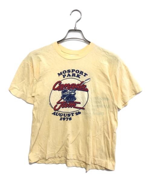 canada jam（カナダ ジャム）canada jam (カナダ ジャム) 染込みプリントTシャツ イエロー サイズ:表記なしの古着・服飾アイテム