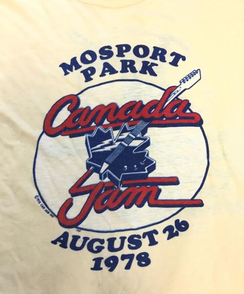 canada jam（カナダ ジャム）canada jam (カナダ ジャム) 染込みプリントTシャツ イエロー サイズ:表記なしの古着・服飾アイテム