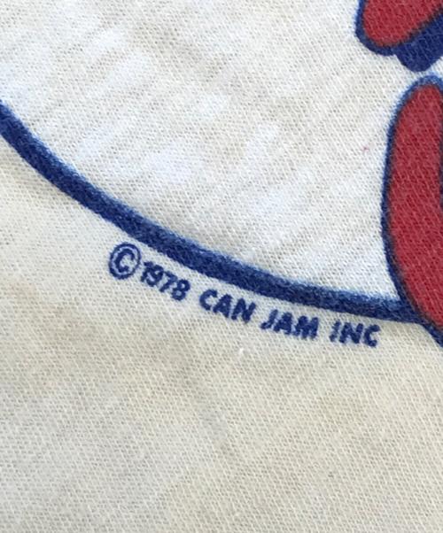 canada jam（カナダ ジャム）canada jam (カナダ ジャム) 染込みプリントTシャツ イエロー サイズ:表記なしの古着・服飾アイテム