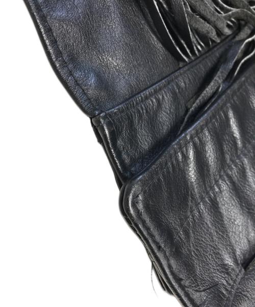 DUROJAC BY Schott（ショット）DUROJAC BY Schott (ショット) フリンジダブルライダースジャケット ブラック サイズ:36の古着・服飾アイテム