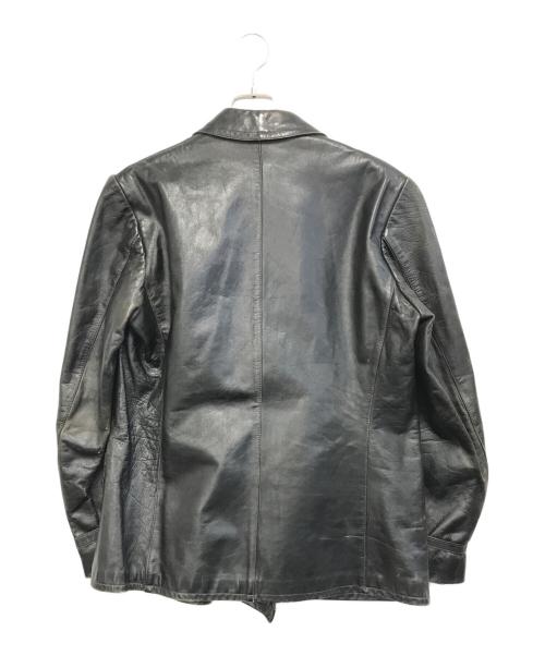 VINTAGE（ヴィンテージ）VINTAGE (ヴィンテージ) レザーカーコート ブラック サイズ:表記なしの古着・服飾アイテム