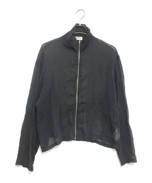 OUR LEGACY（アワーレガシー）OUR LEGACY (アワーレガシー) SHRUNKEN FULLZIP POLO ブラック サイズ:44の古着・服飾アイテム