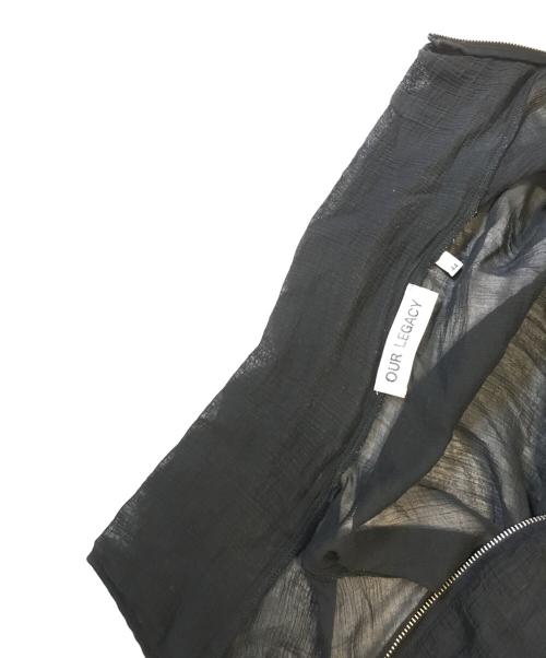 OUR LEGACY（アワーレガシー）OUR LEGACY (アワーレガシー) SHRUNKEN FULLZIP POLO ブラック サイズ:44の古着・服飾アイテム
