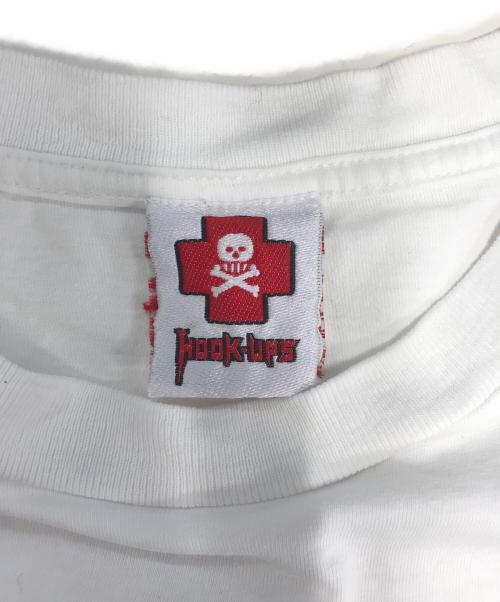 HOOK-UPS（フックアップス）HOOK-UPS (フックアップス) プリントTシャツ ホワイト サイズ:表記なしの古着・服飾アイテム