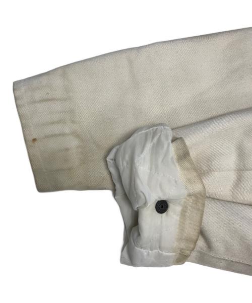 ALJEANO SE'RIE LIMTE'E（ALJEANO SE'RIE LIMTE'E）ALJEANO SE'RIE LIMTE'E (ALJEANO SE'RIE LIMTE'E) キャンバス・ムートン切替コンバーチブルジャケット ベージュ サイズ:Lの古着・服飾アイテム