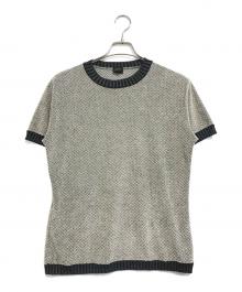 Jean Paul Gaultier homme（ジャンポールゴルチェオム）の古着「半袖ラメニット」｜グレー