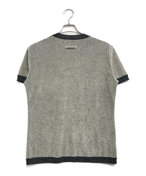 Jean Paul Gaultier homme（ジャンポールゴルチェオム）Jean Paul Gaultier homme (ジャンポールゴルチェオム) 半袖ラメニット グレー サイズ:48の古着・服飾アイテム