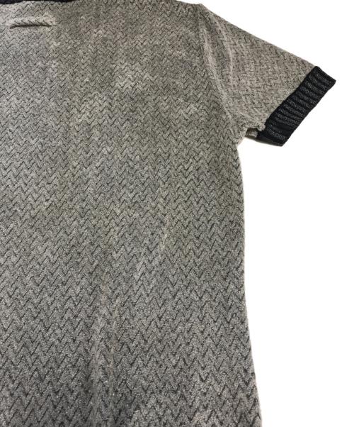 Jean Paul Gaultier homme（ジャンポールゴルチェオム）Jean Paul Gaultier homme (ジャンポールゴルチェオム) 半袖ラメニット グレー サイズ:48の古着・服飾アイテム