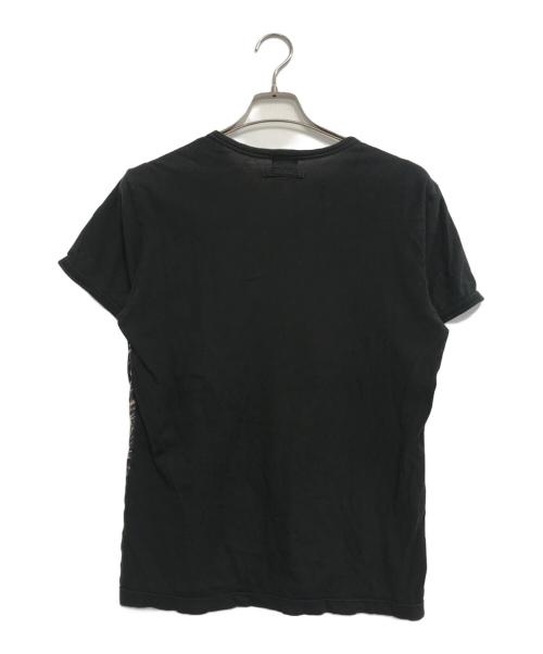 Jean Paul Gaultier homme（ジャンポールゴルチェオム）Jean Paul Gaultier homme (ジャンポールゴルチェオム) 切替プリントTシャツ ブラック サイズ:Lの古着・服飾アイテム