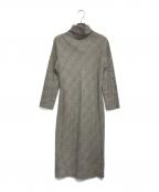 Jean Paul Gaultier FEMMEジャンポールゴルチエ フェム）の古着「ハイネックチェックワンピース」｜グレー