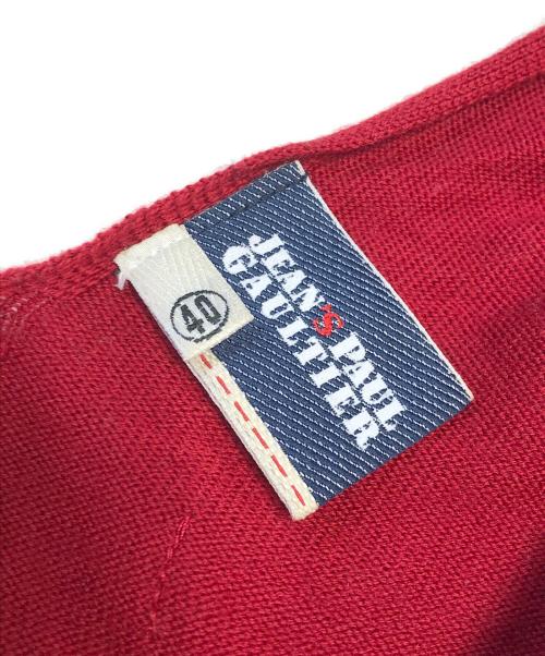 Jean Paul GAULTIER（ジャンポールゴルチェ）Jean Paul GAULTIER (ジャンポールゴルチェ) ニットカーディガン レッド サイズ:40の古着・服飾アイテム