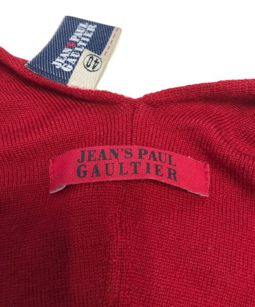 Jean Paul GAULTIER（ジャンポールゴルチェ）Jean Paul GAULTIER (ジャンポールゴルチェ) ニットカーディガン レッド サイズ:40の古着・服飾アイテム