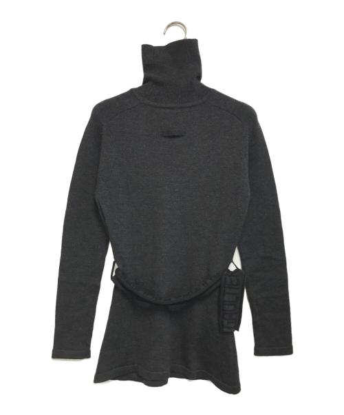 Jean Paul GAULTIER CLASSIQUE（ジャンポールゴルチエクラシック）Jean Paul GAULTIER CLASSIQUE (ジャンポールゴルチエクラシック) ベルト付タートルネックニット グレー サイズ:40の古着・服飾アイテム