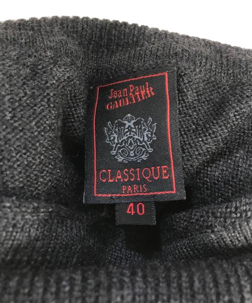 Jean Paul GAULTIER CLASSIQUE（ジャンポールゴルチエクラシック）Jean Paul GAULTIER CLASSIQUE (ジャンポールゴルチエクラシック) ベルト付タートルネックニット グレー サイズ:40の古着・服飾アイテム