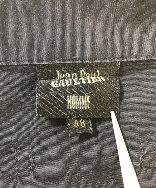Jean Paul Gaultier homme（ジャンポールゴルチェオム）Jean Paul Gaultier homme (ジャンポールゴルチェオム) 比翼シャツ ネイビー サイズ:48の古着・服飾アイテム