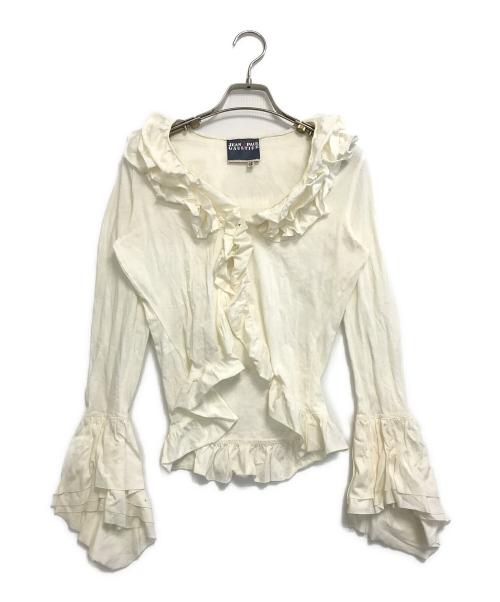 Jean Paul GAULTIER（ジャンポールゴルチェ）Jean Paul GAULTIER (ジャンポールゴルチェ) フリルブラウス ホワイト サイズ:40の古着・服飾アイテム