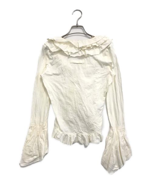 Jean Paul GAULTIER（ジャンポールゴルチェ）Jean Paul GAULTIER (ジャンポールゴルチェ) フリルブラウス ホワイト サイズ:40の古着・服飾アイテム