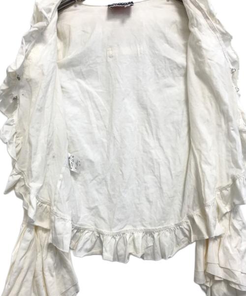 Jean Paul GAULTIER（ジャンポールゴルチェ）Jean Paul GAULTIER (ジャンポールゴルチェ) フリルブラウス ホワイト サイズ:40の古着・服飾アイテム