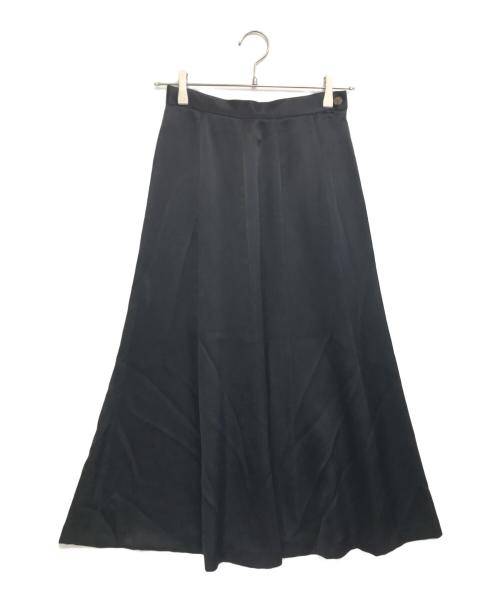 Jean Paul GAULTIER（ジャンポールゴルチェ）Jean Paul GAULTIER (ジャンポールゴルチェ) サテンロングスカート ブラック サイズ:9の古着・服飾アイテム