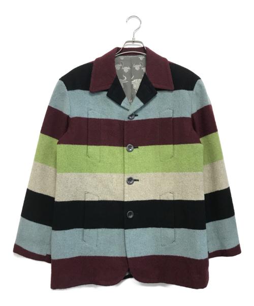 Jean Paul Gaultier homme（ジャンポールゴルチェオム）Jean Paul Gaultier homme (ジャンポールゴルチェオム) ボーダージャケット マルチカラー サイズ:48の古着・服飾アイテム
