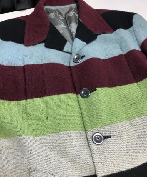 Jean Paul Gaultier homme（ジャンポールゴルチェオム）Jean Paul Gaultier homme (ジャンポールゴルチェオム) ボーダージャケット マルチカラー サイズ:48の古着・服飾アイテム