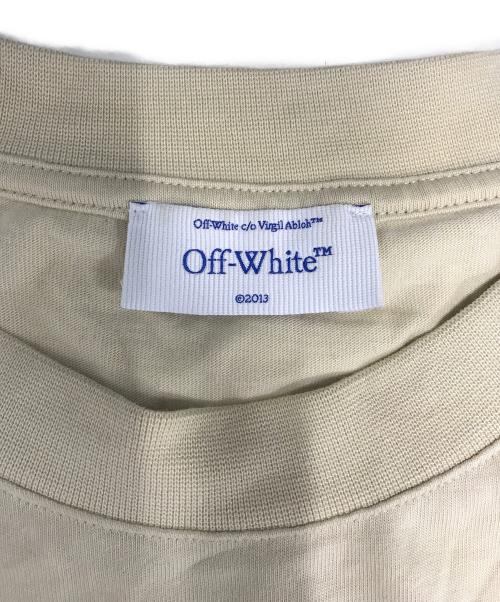 OFFWHITE（オフホワイト）OFFWHITE (オフホワイト) ミニロゴプリント長袖カットソー ベージュ サイズ:Lの古着・服飾アイテム