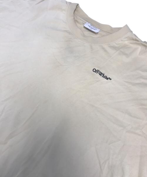 OFFWHITE（オフホワイト）OFFWHITE (オフホワイト) ミニロゴプリント長袖カットソー ベージュ サイズ:Lの古着・服飾アイテム