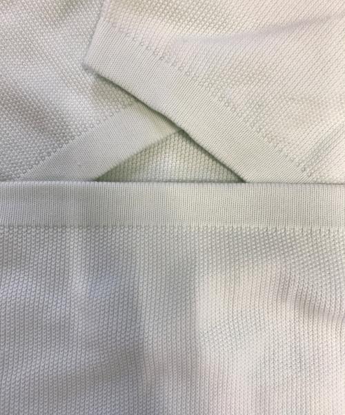 HERMES（エルメス）HERMES (エルメス) レザーストラップハーフジップポロシャツ ホワイト サイズ:Mの古着・服飾アイテム