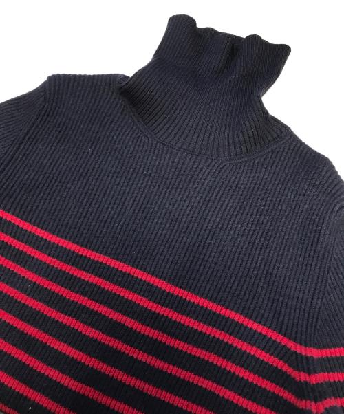 MONCLER（モンクレール）MONCLER (モンクレール) ボーダータートルネックニット ネイビー サイズ:表記なしの古着・服飾アイテム