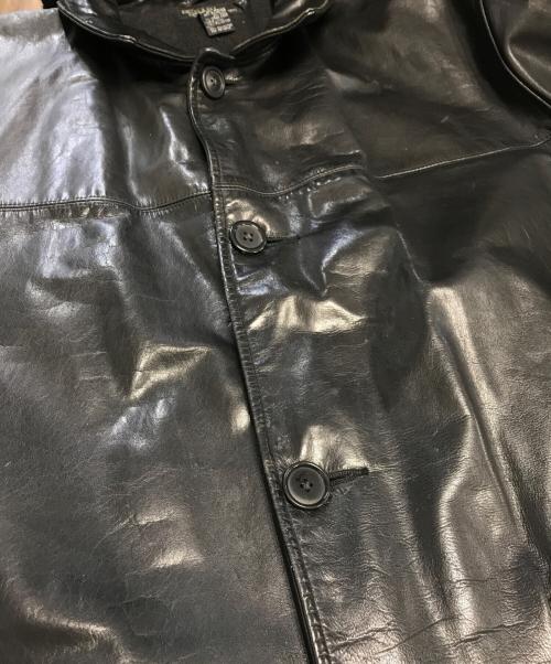 POLO RALPH LAUREN（ポロ・ラルフローレン）POLO RALPH LAUREN (ポロ・ラルフローレン) レザーカーコート ブラック サイズ:XLの古着・服飾アイテム