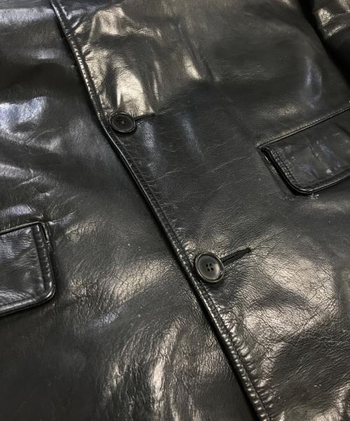 POLO RALPH LAUREN（ポロ・ラルフローレン）POLO RALPH LAUREN (ポロ・ラルフローレン) レザーカーコート ブラック サイズ:XLの古着・服飾アイテム