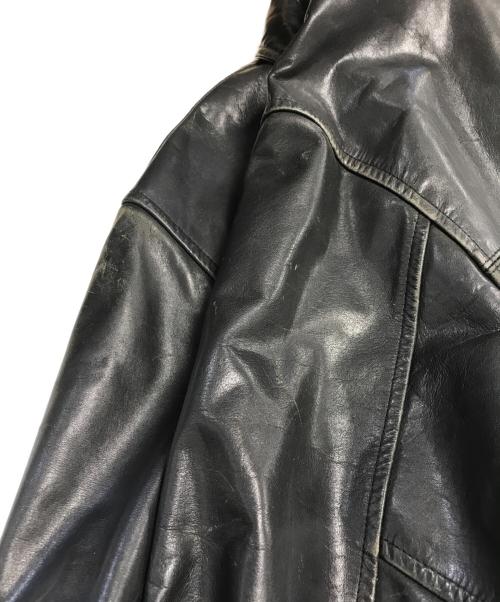 POLO RALPH LAUREN（ポロ・ラルフローレン）POLO RALPH LAUREN (ポロ・ラルフローレン) レザーカーコート ブラック サイズ:XLの古着・服飾アイテム